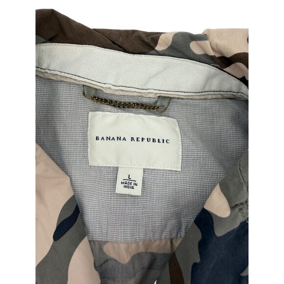 Y2K Banana Republic Camo Military Jacket | Gorpcore Utility Grunge Streetwear Lg - Picture 16 of 16